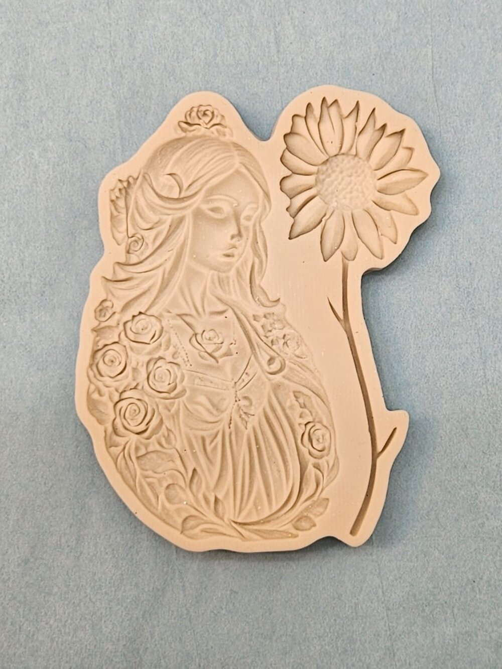 Floral Woman Silicone Mold